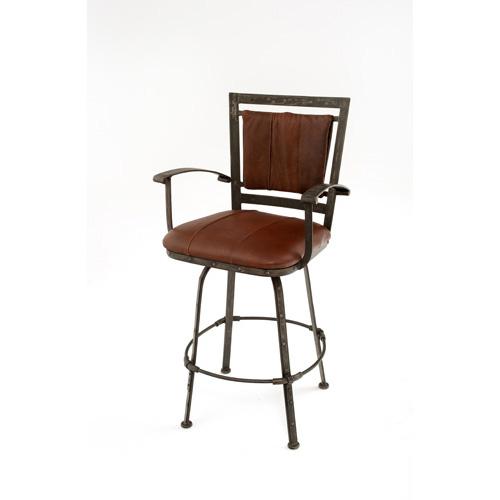 Steel Traditions - Amarillo Swivel Barstool With Leather Seat ST1544