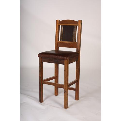 Sequoia Bar Stool - 24" and 30" With Leather Seat - (24") 15854
